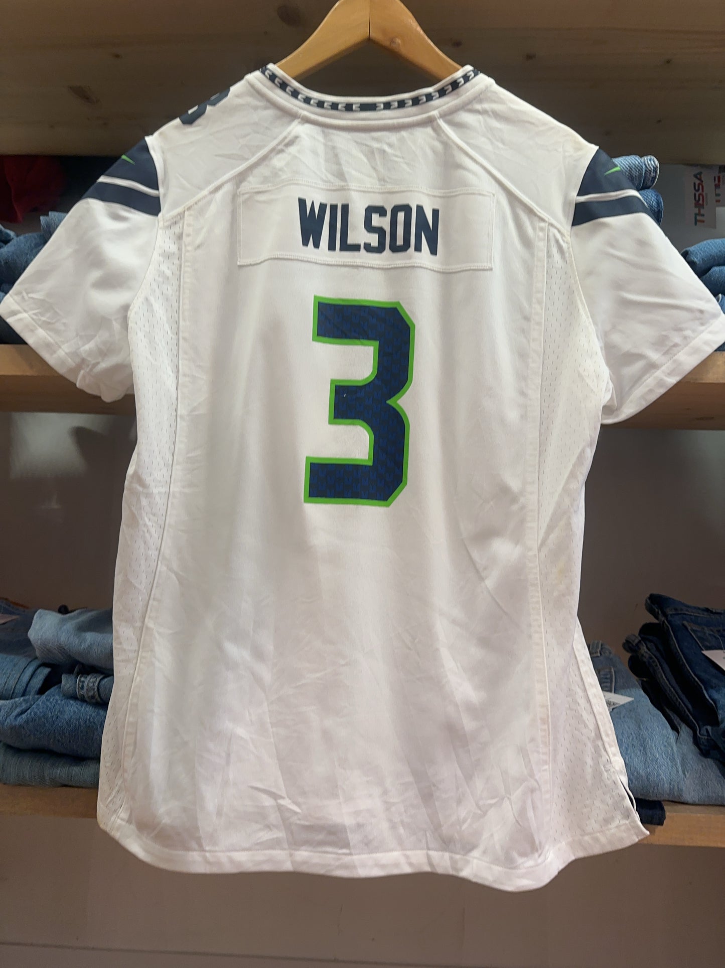 M - Seattle Seahawks American Sports (NFL) Away American Football Jersey Russell Wilson 3