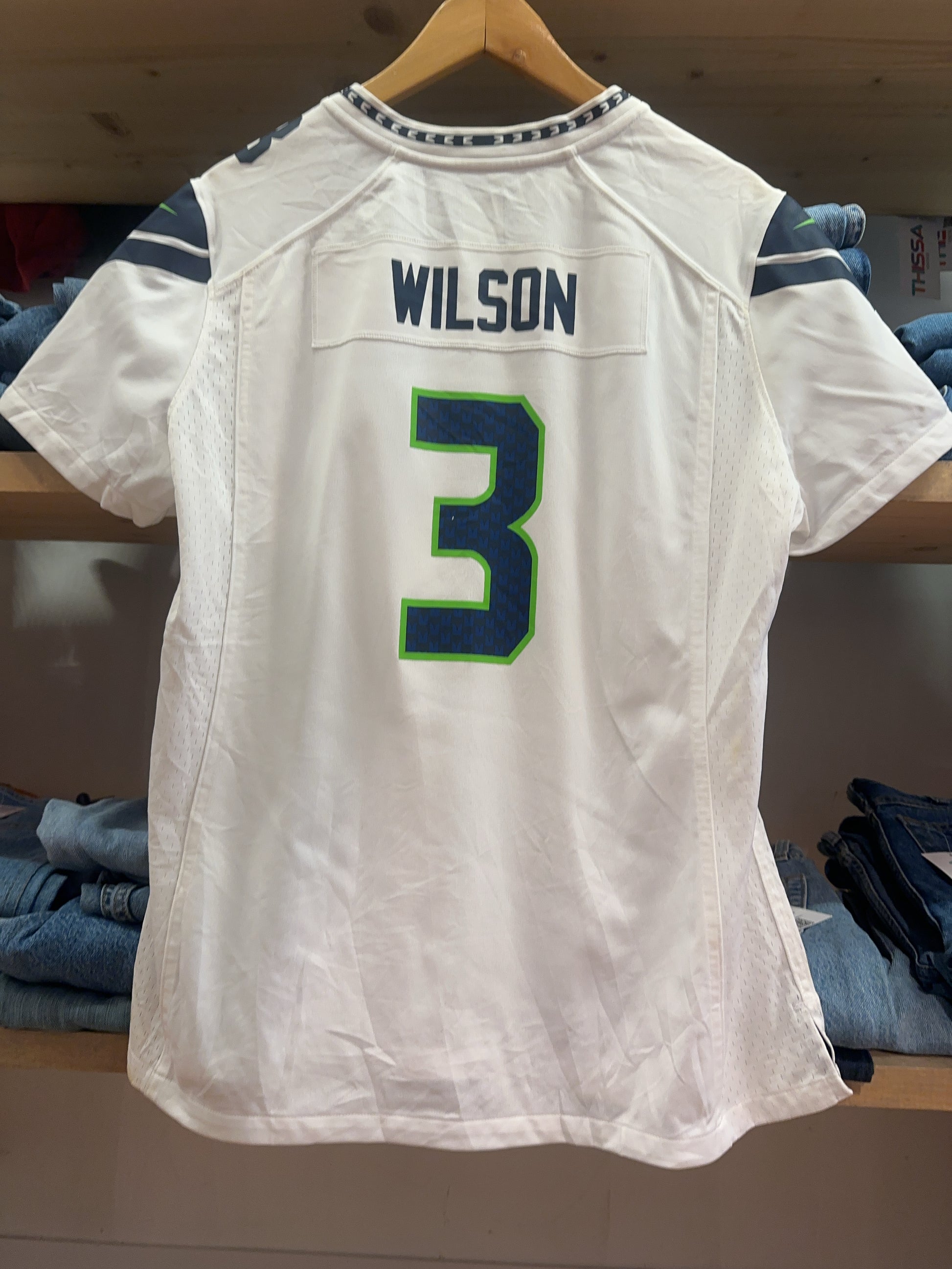 M - Seattle Seahawks American Sports (NFL) Away American Football Jersey Russell Wilson 3