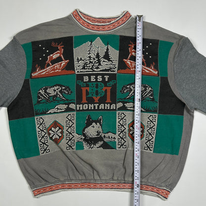 L - Vintage 1990's Best of Montana Southwestern Knit Sweater