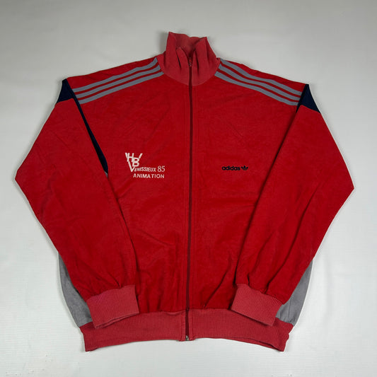 XL - 1985 Adidas Vintage Venissieux Zip Track Ventex Jacket