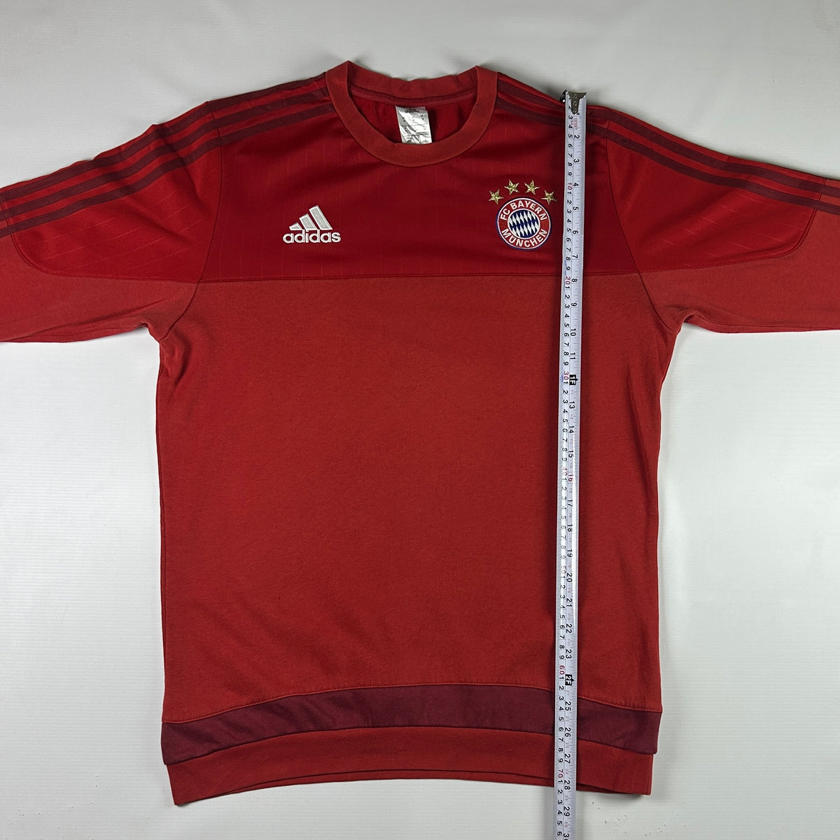 M - 2015-2016 Adidas FC Bayern Munich Red Long Sleeve Sweatshirt