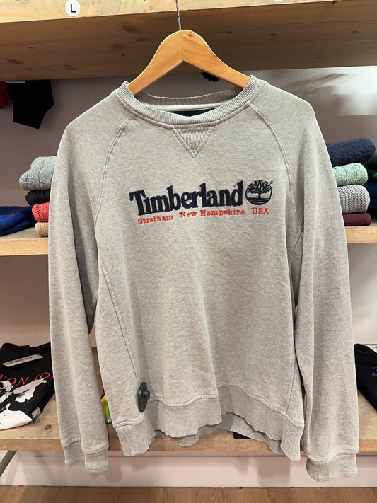 Timberland Grey Logo Crewneck Sweatshirt - M