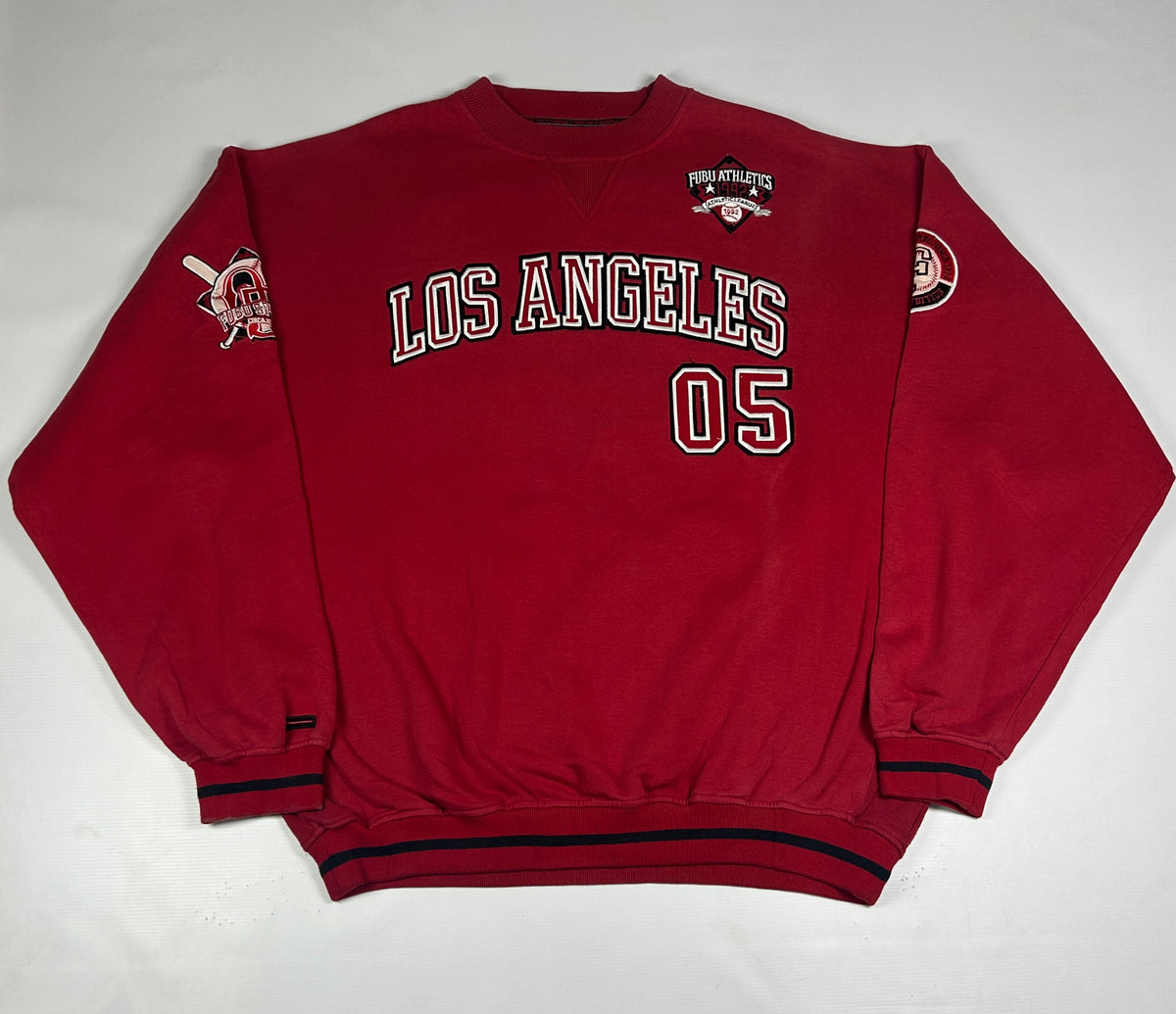 XXL - Vintage 1990's FUBU Los Angeles 05 Red Graphic Sweatshirt