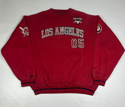 XXL - Vintage 1990's FUBU Los Angeles 05 Red Graphic Sweatshirt