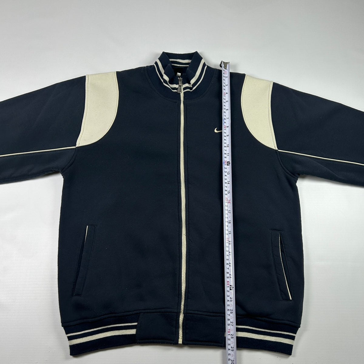 L - 1990's Nike Navy Zip-Up Track Jacket