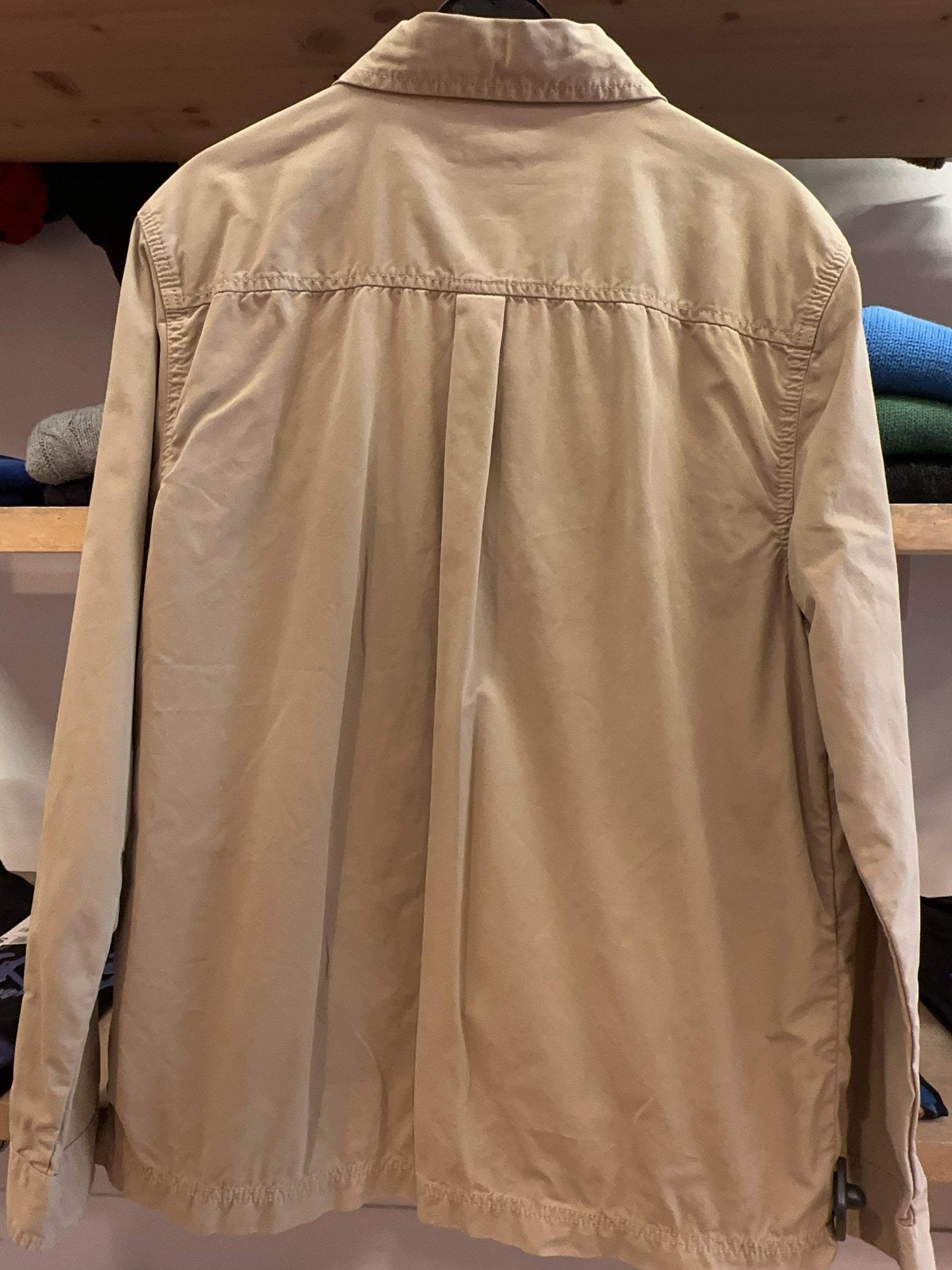 M - Barbour Beige Zip-Up Lightweight Jacket