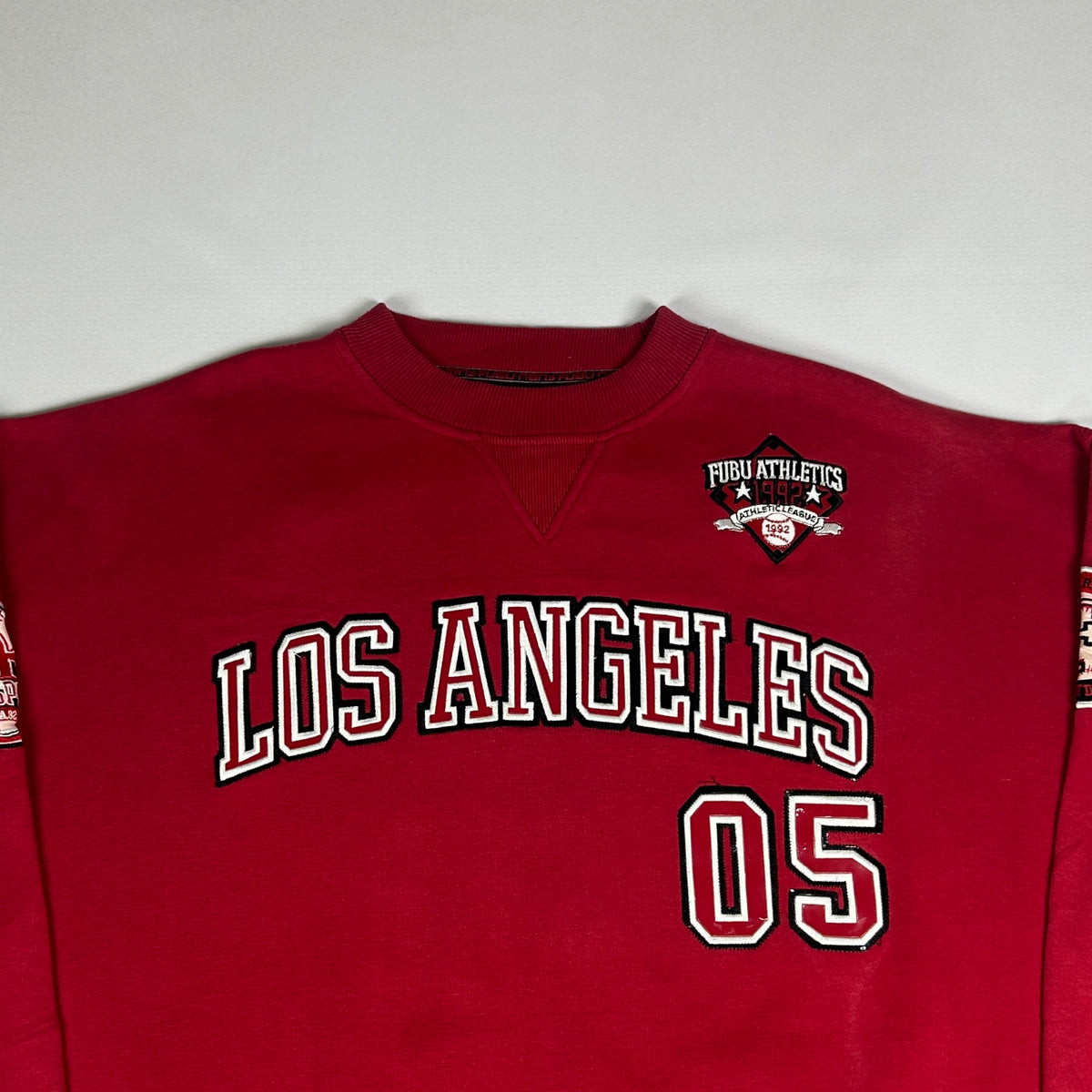 XXL - Vintage 1990's FUBU Los Angeles 05 Red Graphic Sweatshirt