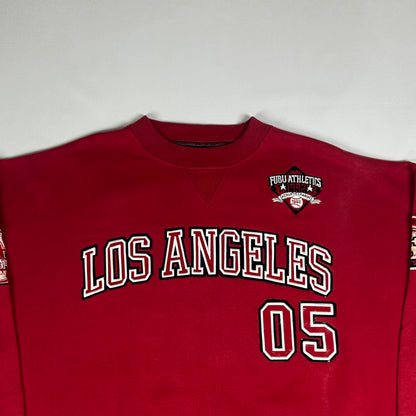 XXL - Vintage 1990's FUBU Los Angeles 05 Red Graphic Sweatshirt