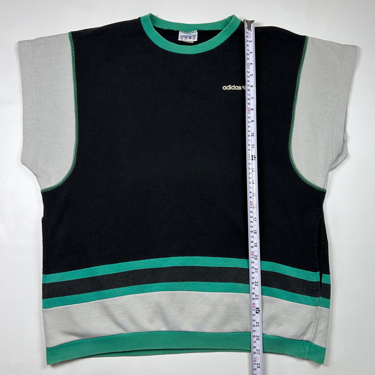 L - Vintage 1980's Adidas sleeveless crewneck Sweatshirt