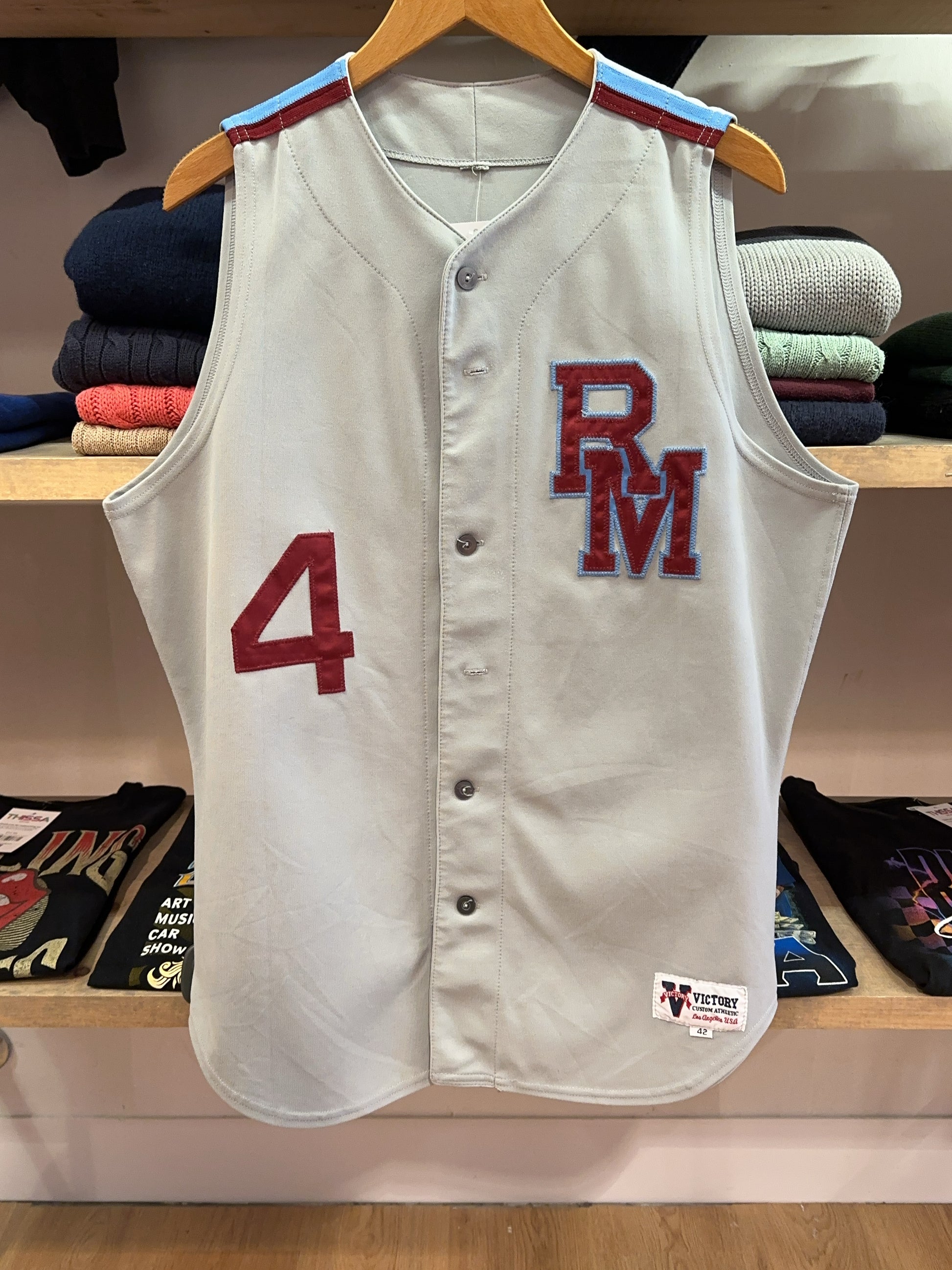 L - Victory Custom Athletic Sleeveless Baseball Jersey #4
