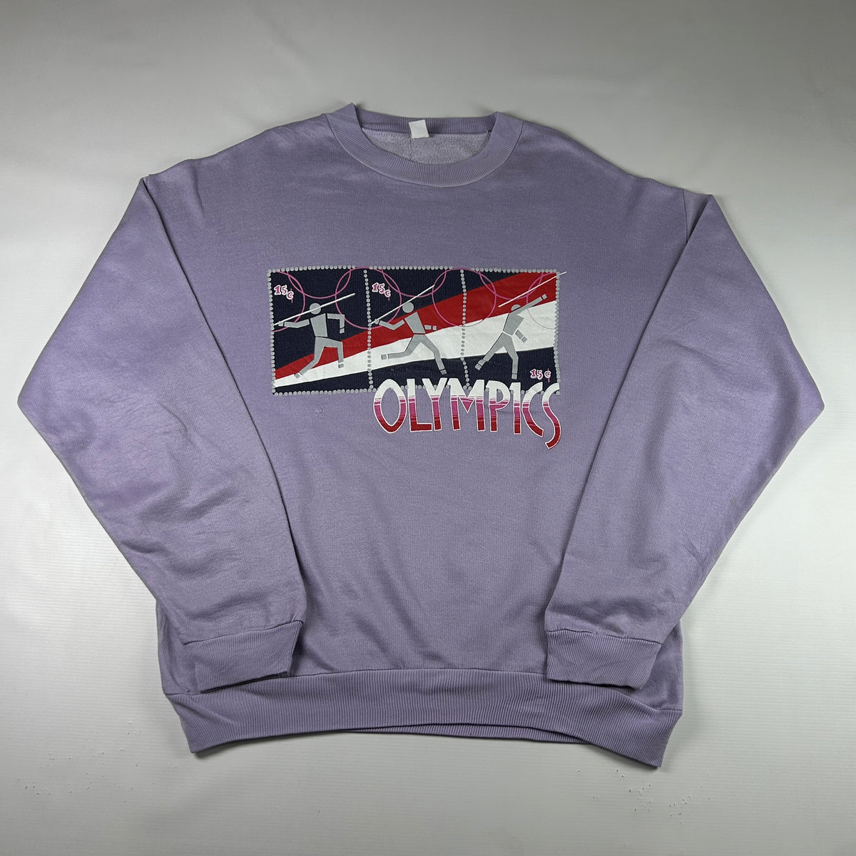 L - 1980's Lavender Olympic Graphic Sweatshirt
