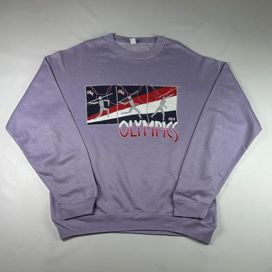 L - 1980's Lavender Olympic Graphic Sweatshirt