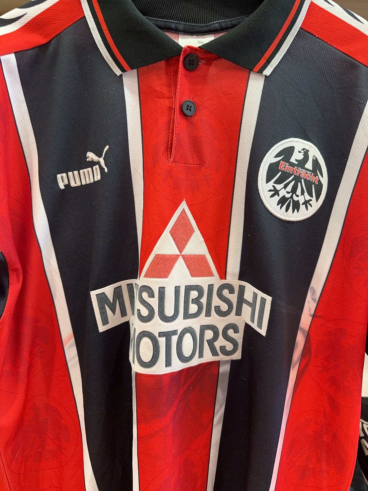 L - 1996-1998 Eintracht Frankfurt Puma Home Football Shirt