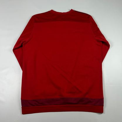 L - 2015-2016 Adidas FC Bayern Munich Red Long Sleeve Sweatshirt
