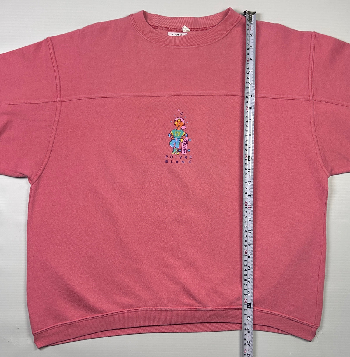 M - 1980's Vintage Sweatshirt Sweat Poivre blanc Vert Skate surf