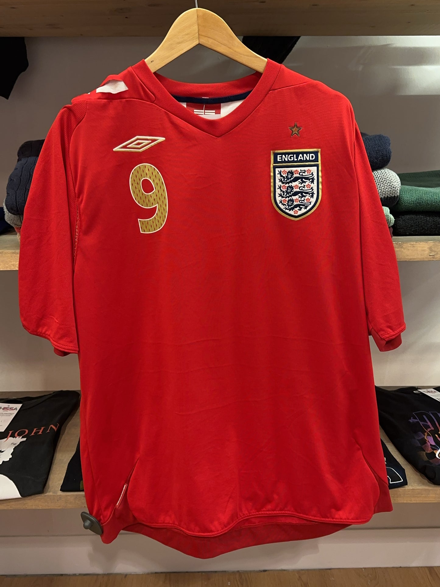 2006-2008 England Rooney #9 Umbro Away Football Shirt - XL