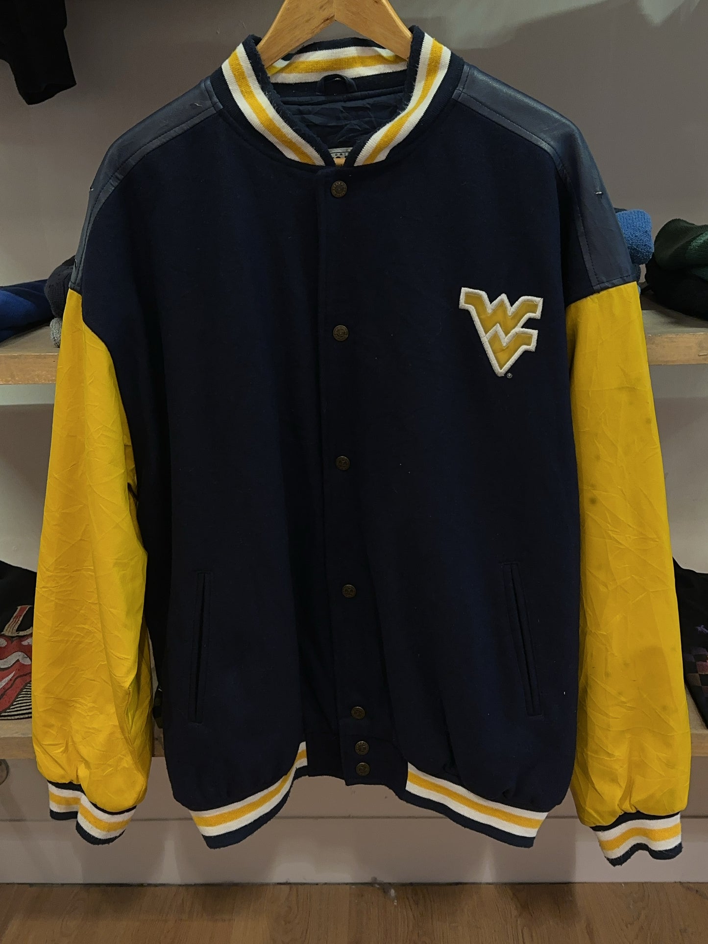 XL - Vintage 2000's West Virginia Mountaineers Steve & Barry's Varsity Jacket