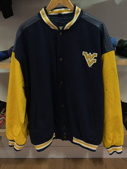 XL - Vintage 2000's West Virginia Mountaineers Steve & Barry's Varsity Jacket