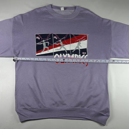 L - 1980's Lavender Olympic Graphic Sweatshirt