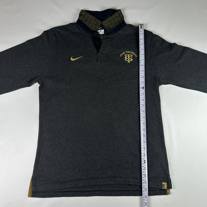 L - Vintage 2000's Nike Stade Toulousain Long Sleeve Rugby Polo