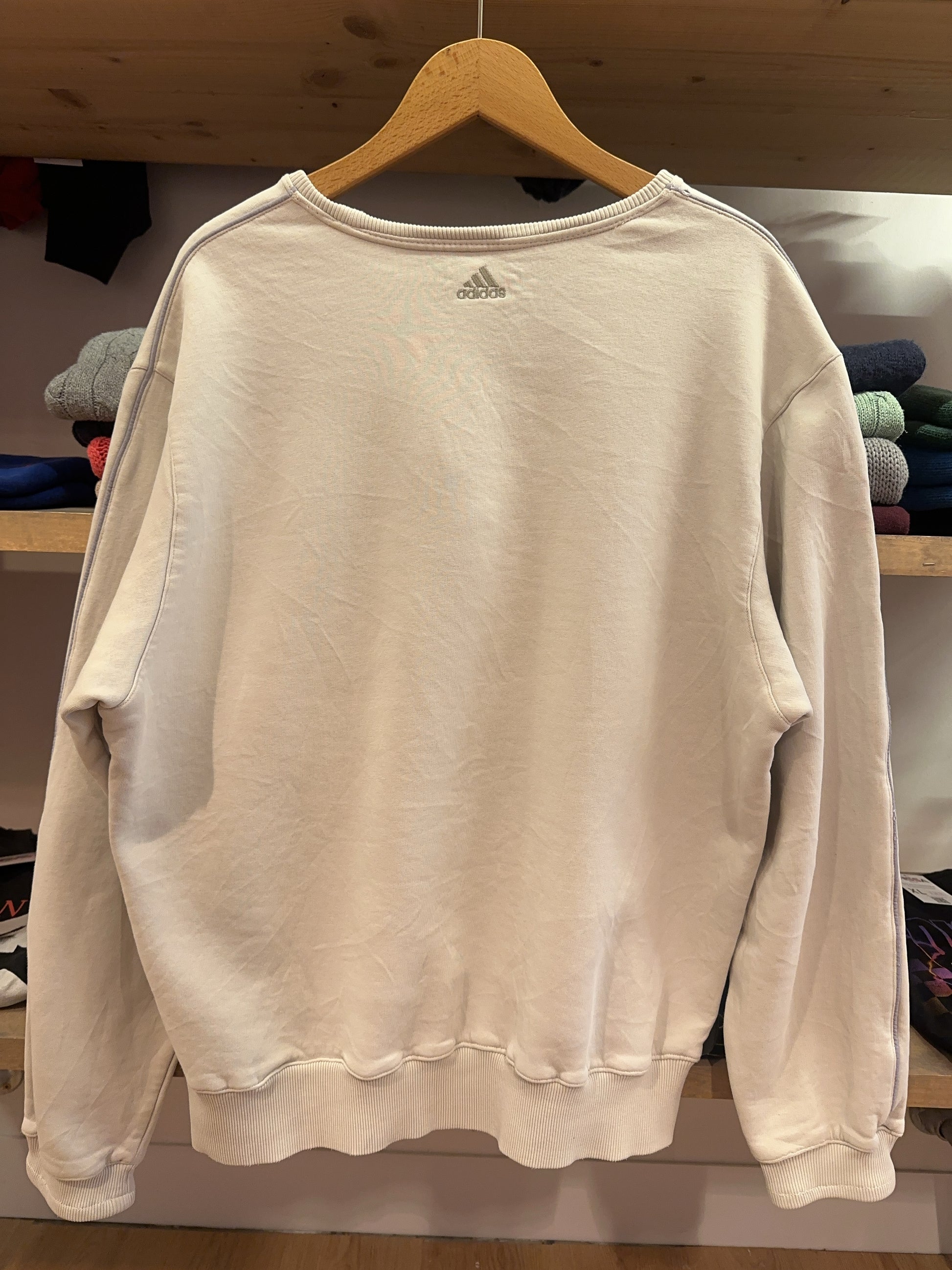 Vintage Adidas Cream Logo Sweatshirt - XL