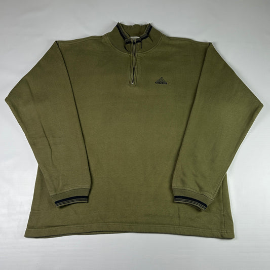 XL - Vintage 1990's Adidas Quarterzip