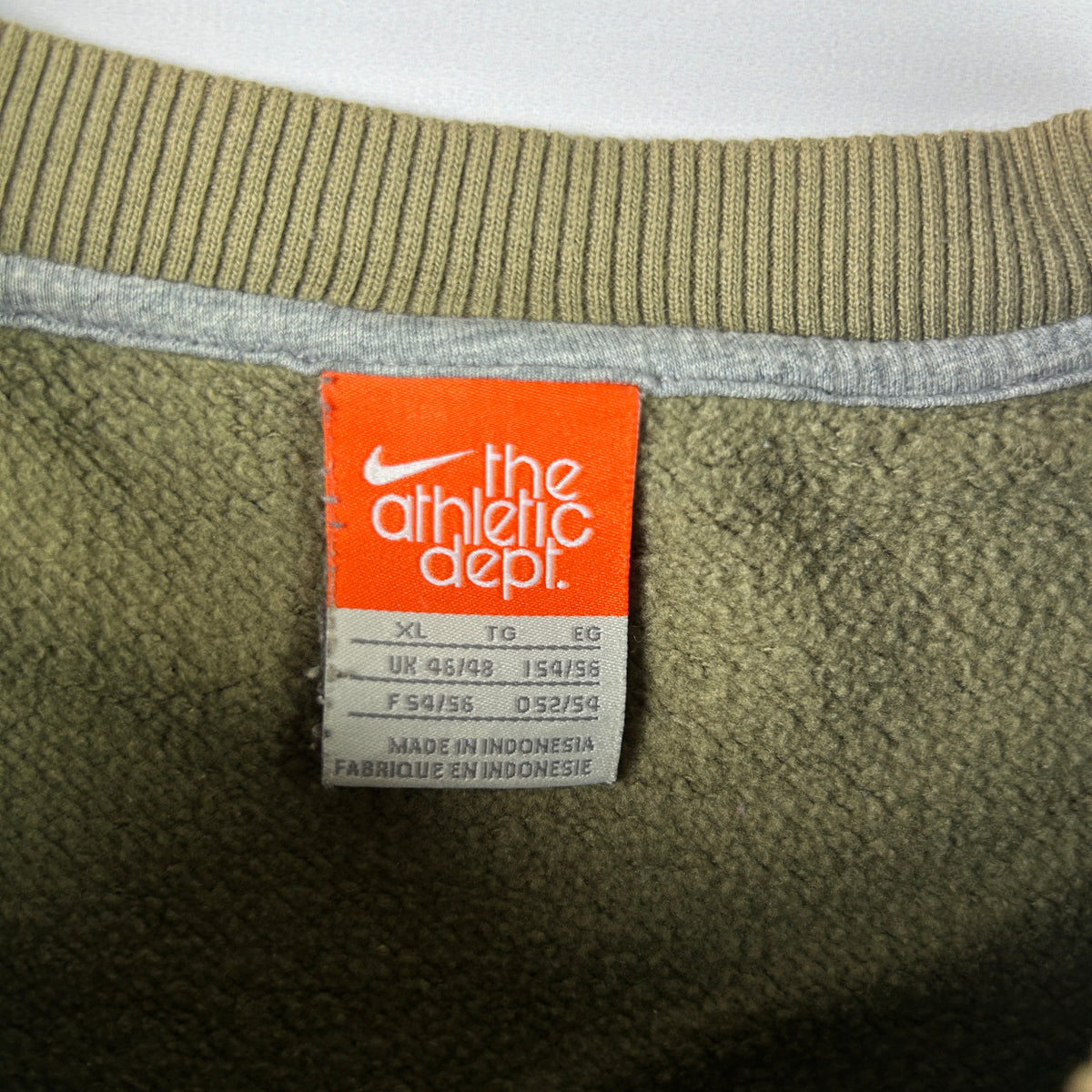 XL - Vintage 2000's Nike Athletic Dept. Olive Sweatshirt