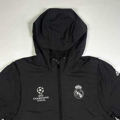 S - 2016-2017 Adidas Real Madrid UEFA Champions League Hooded Puffer Jacket