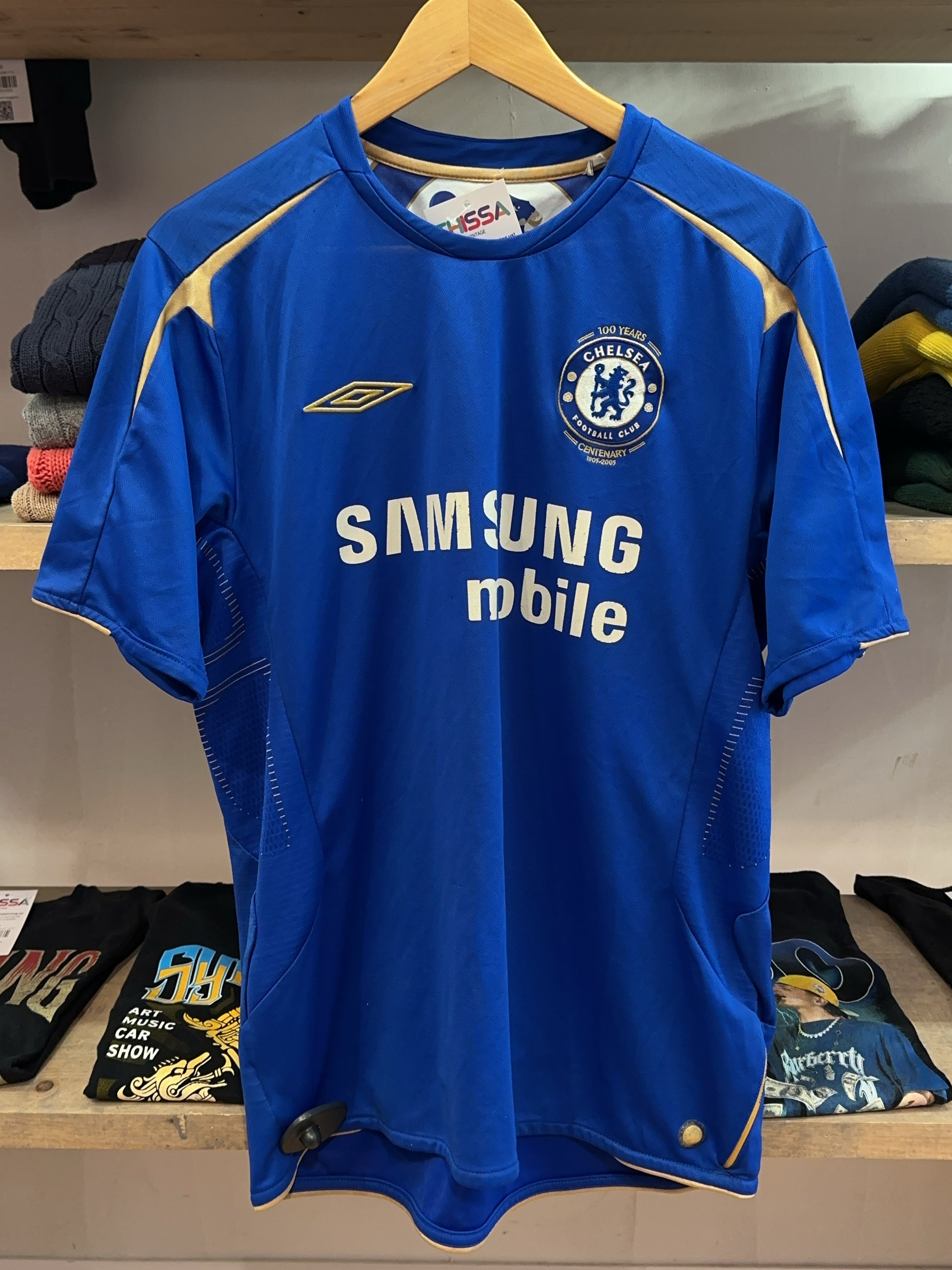 2005-2006 Chelsea FC Umbro Home Centenary Football Shirt - L