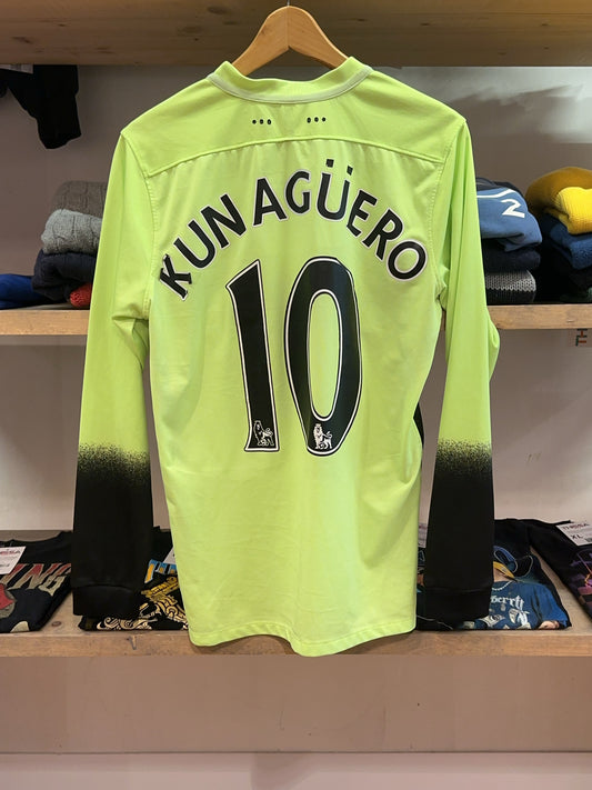 2015-16 Manchester City Nike Third Football Shirt Kun Agüero 10 - M