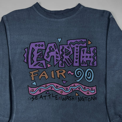 L - Earth Fair 1990's Seattle Washington Graphic Sweatshirt