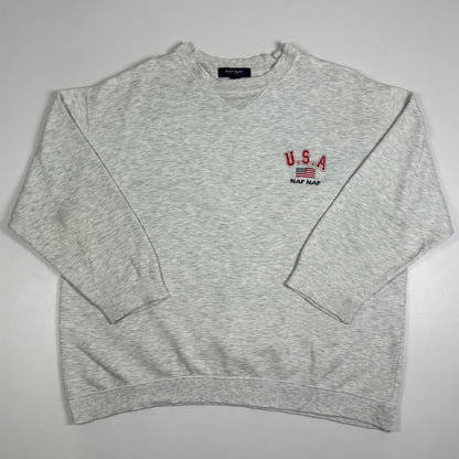 L - Vintage 1990's NaF NaF League USA Grey Sweatshirt