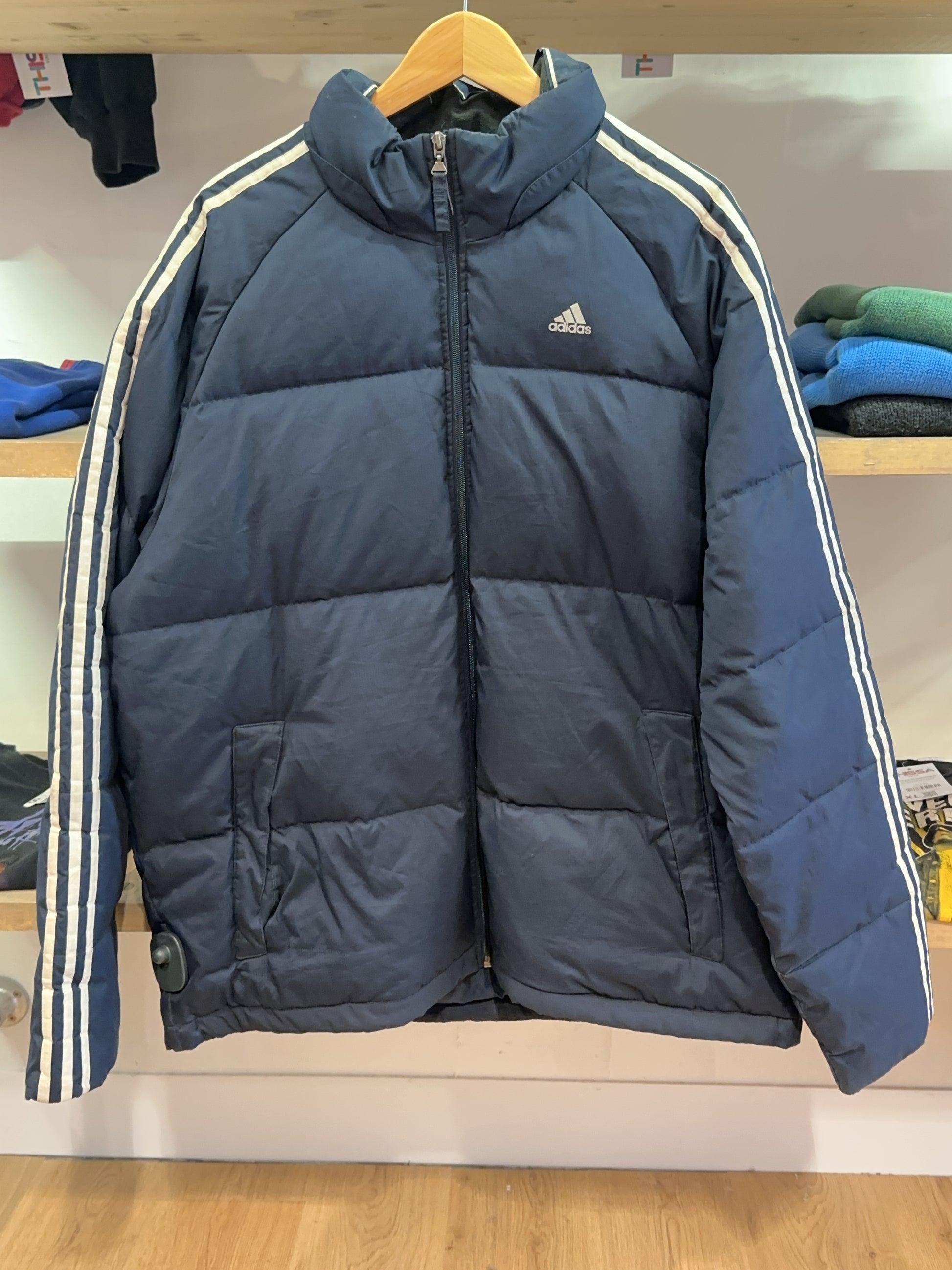 L - Vintage 2000's Adidas Three Striped Puffer Puffer Jacket