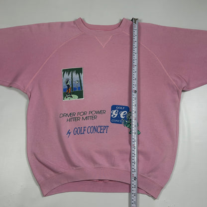 M - Vintage 1990's Pink Golf Concept Graphic Sweatshirt