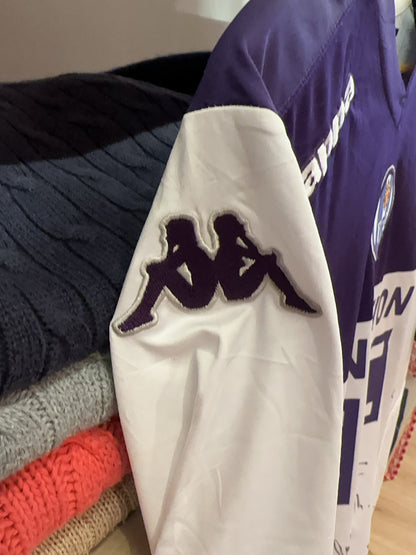 2014-2015 Toulouse FC Squad Team Signatures Kappa Away Football Shirt - L