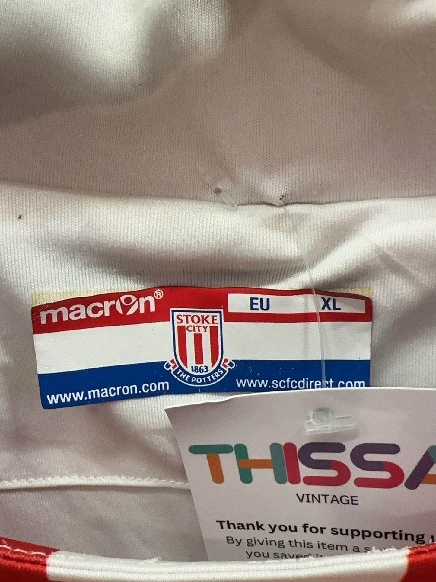 2016-2017 Stoke City Macron Home Football Shirt - XL