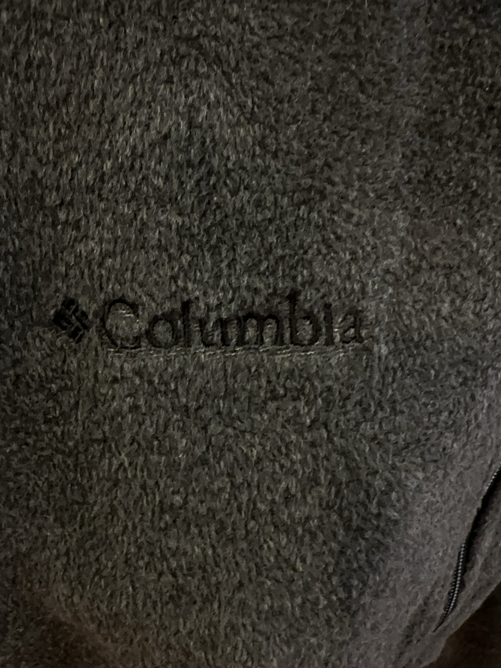 Columbia Men’s Charcoal Fleece Full-Zip Vest - M