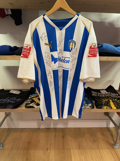 XL - 2008-2010 Colchester United FC Puma Home Team Signed Football Shirt