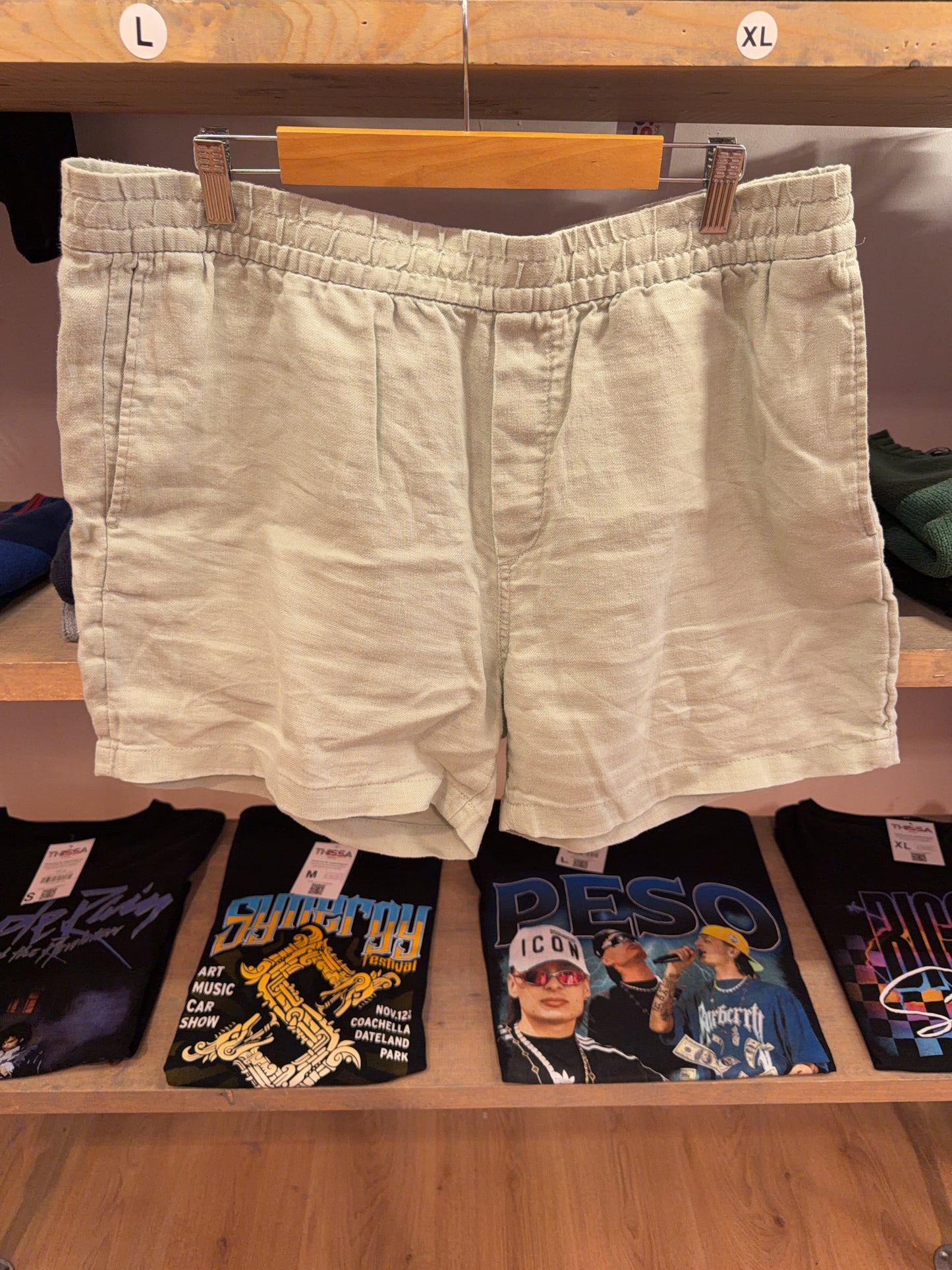 L - H&M Linen Shorts