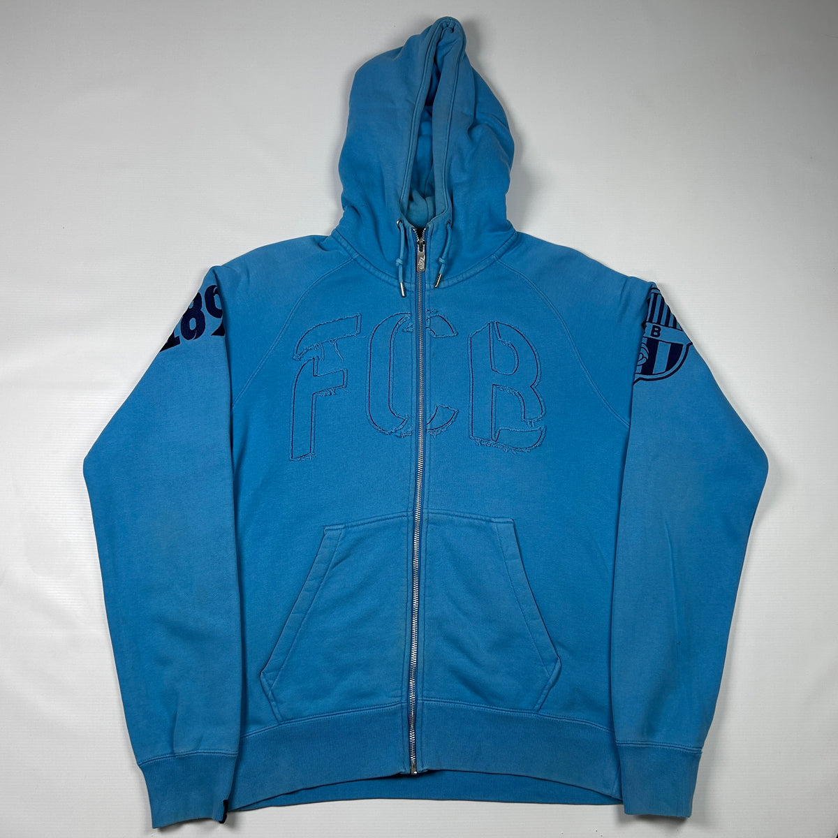 S - Nike FC Barcelona Blue Zip-Up 2012-13 Hoodie