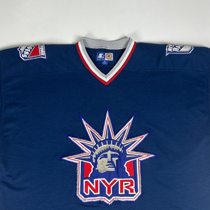 XL - 1990's Starter New York Rangers Lady Liberty NHL Jersey
