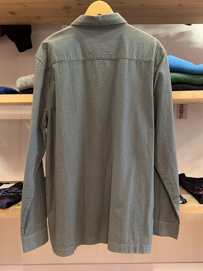 L - Barbour Textured Button-Up Overshirt