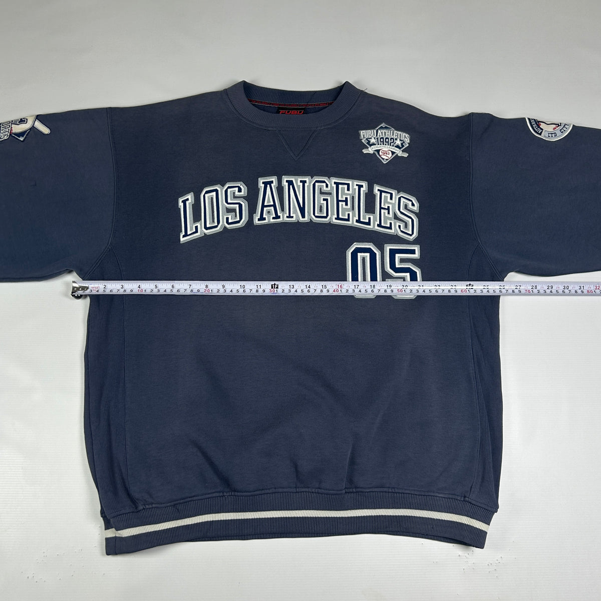 M - Vintage 2000's FUBU Los Angeles 05 Navy Crewneck Sweatshirt