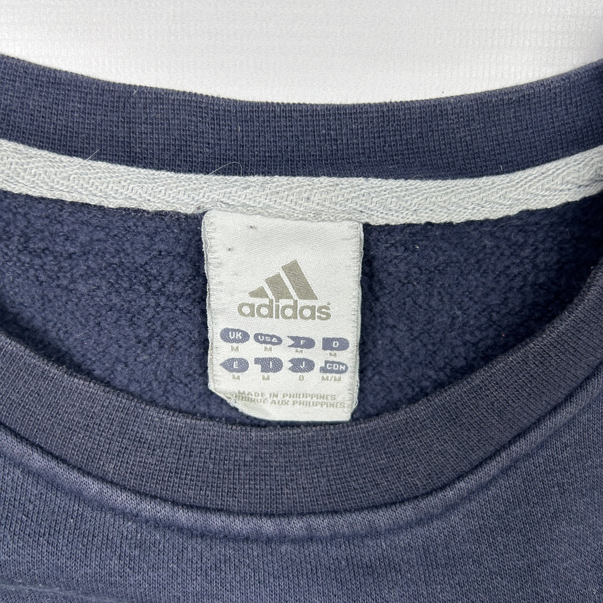 M - Adidas 2000's Navy Logo Crewneck Sweatshirt