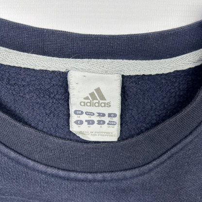 M - Adidas 2000's Navy Logo Crewneck Sweatshirt