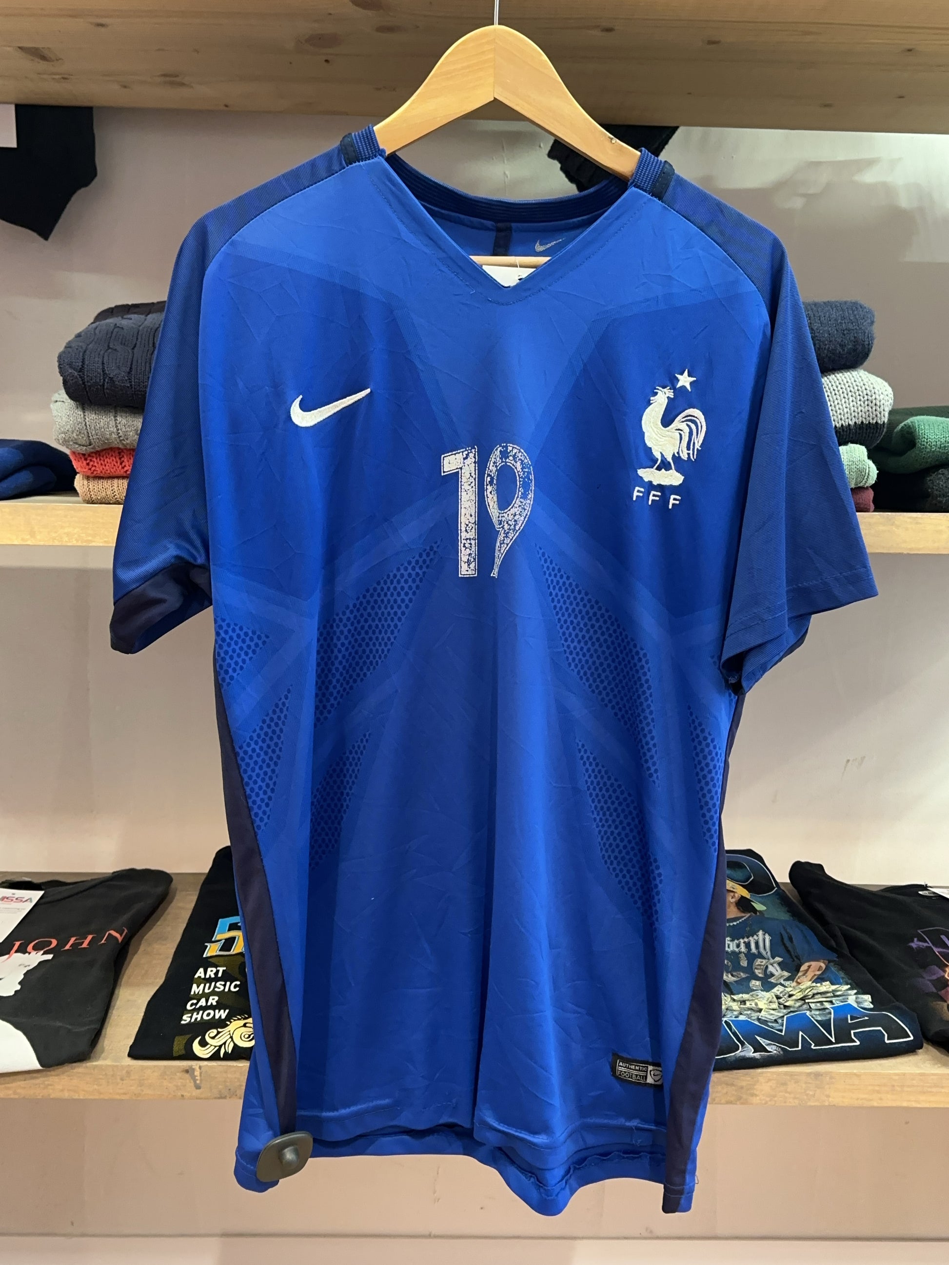 2016-17 France Pogba Nike Home Football Shirt #19 - L