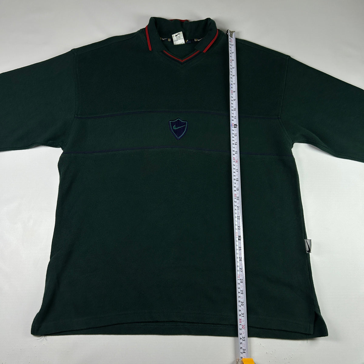 XXL - 1990's Nike Vintage Green Long Sleeve Polo Shirt