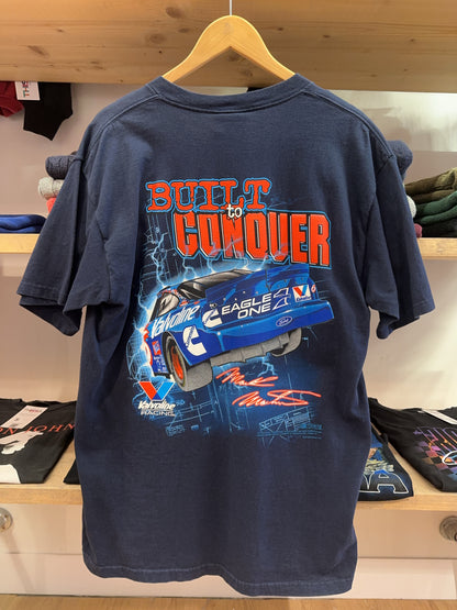Vintage Mark Martin Valvoline Racing NASCAR Double-Sided T-Shirt