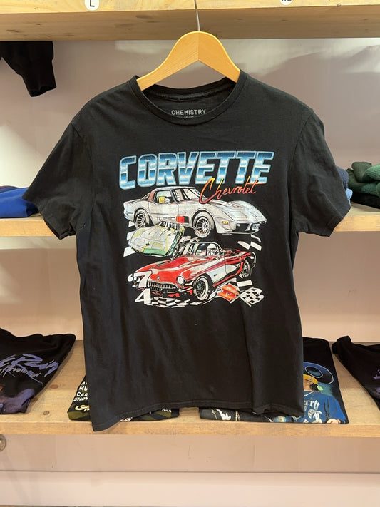 M - Black Corvette Chevrolet Graphic T-Shirt