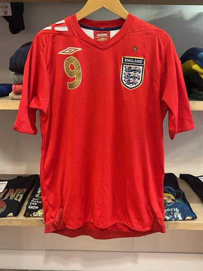 2006-2008 England Umbro Away Football Shirt 9 - M